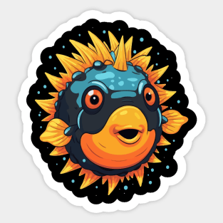 Puffer Fish Smiling Sticker